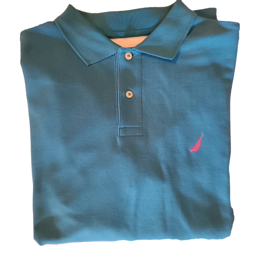 Nautical True Deck Gold Polo Shirt Blue Medium